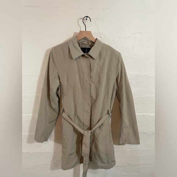 WOMEN’ LONDON FOG BELTED RAIN COAT‎ SIZE M - Picture 1 of 9